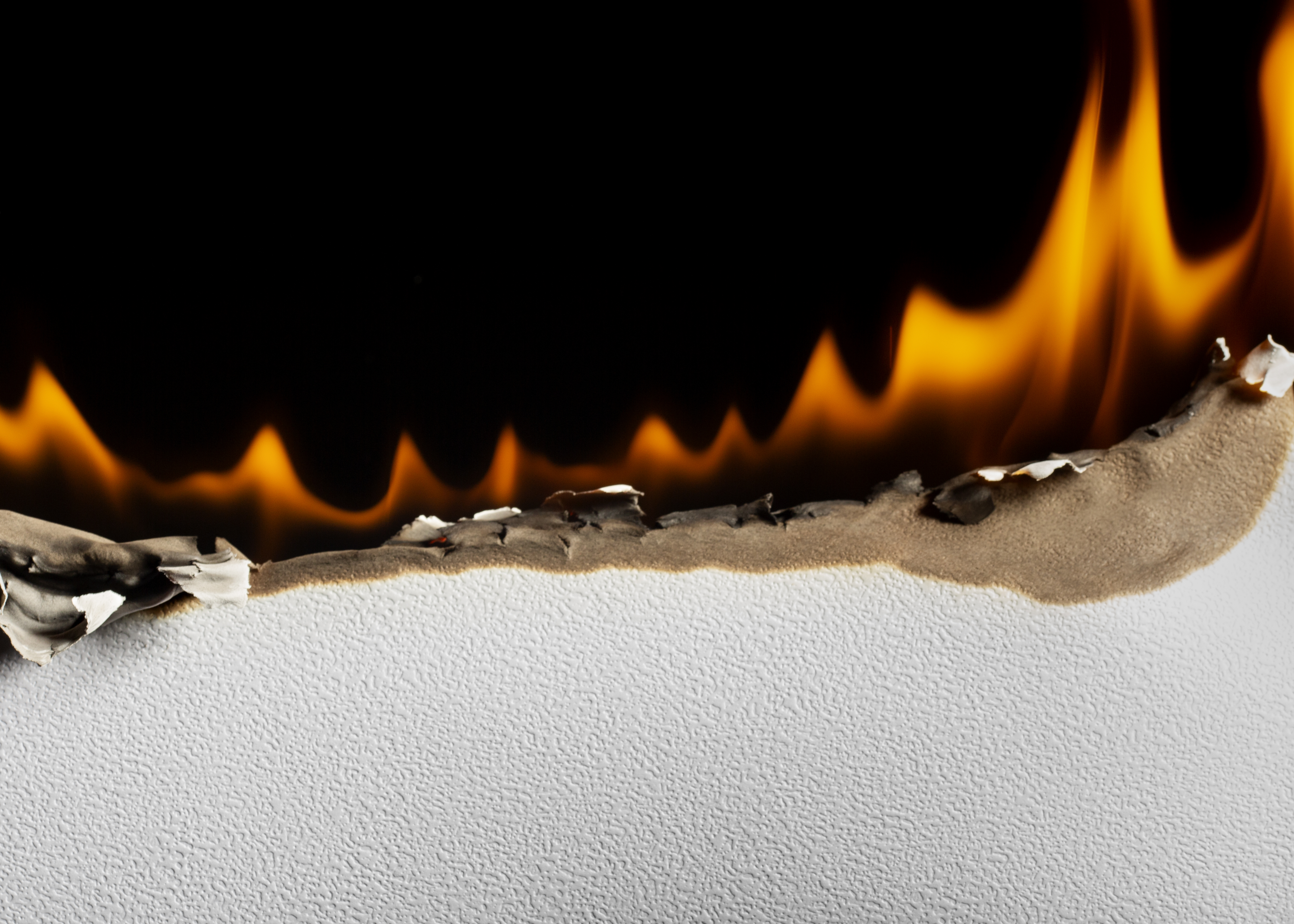 Burning paper background still life