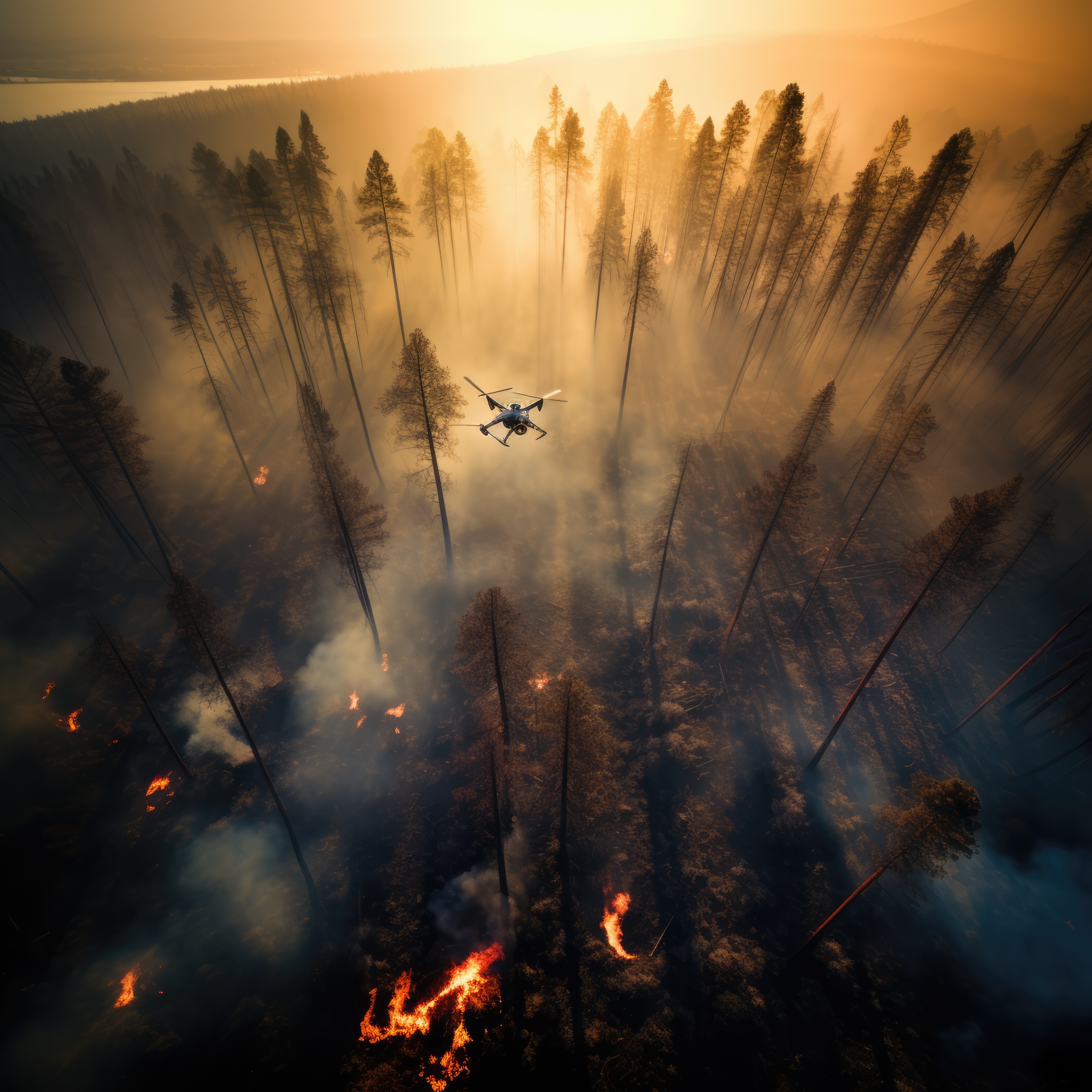 drone wildfire